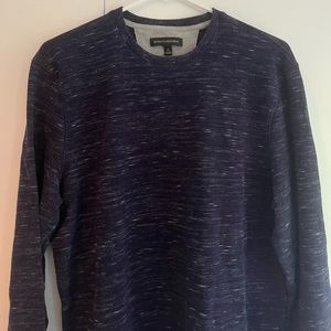 Men’s Banana Republic Waffle Crew Long Sleeve Shirt in Heather Navy Size XL